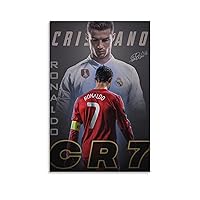 Cristiano Ronaldo Poster Soccer Poster Art Decor Painting Aesthetic Wall  Art Canvas for Bedroom Decor 16x24inch(40x60cm) A