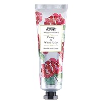 Hand and Nail Cream - Deeply Hydrates - Enriching, Non-Greasy Formula - Sweet, Romantic Scent - Peony and White Lily - 1 oz