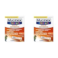 Mucinex Children's Chest Congestion Expectorant and Cough Suppressant Mini-Melts, Orange Cream, 12 Count (Packaging May Vary) (Pack of 2)