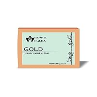 Luxury Gold Handmade Natural Soap Bars (125 Gram / 4.4 OZ) (Pack Of 1)