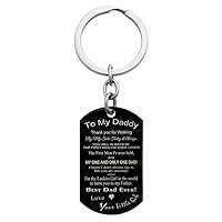 Best Dad Photo Text Engraved Personalized Love Note Dog Tag Pendant Necklace Keychain Father's Day Gift