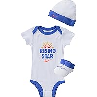 Nike Baby Boys Rising Star Bodysuit, Hat & Socks 3 Piece Set