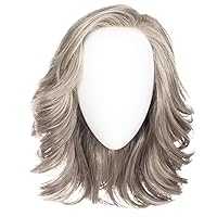 Raquel Welch Flip The Script Mid-Length Layered Wig With Lace Front and Memory Cap lll, Average Cap Size, RL56/60 Silver