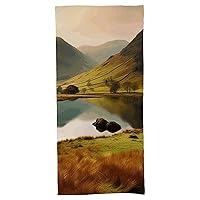 Beach Towel Lake District National Park Microfiber Bath Towels Quick Dry Towel for Swimmers Sand Proof Beach Towels Absorbent Bathroom Towel for Hotel Gym Spa Yoga Bath Towel 27.6