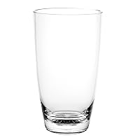 KLIFA- ETON, 20.8 oz, Set of 6, Acrylic Highball Drinking Glasses, Iced Tea Cups, BPA-Free, Stackable Plastic Drinkware, Dishwasher Safe, Clear