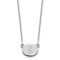 Jewels By Lux 10K Gold Initial Oval Cable Chain Necklace (Length 18 in)