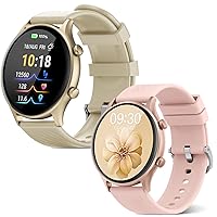 Blood Pressure Watches, Gold Smart Watch Bundle with Pink Smartwatch