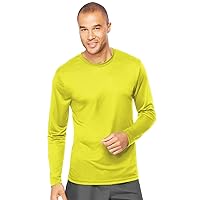 Hanes Cool Dri Performance Men's Long-Sleeve T-Shirt_Safety Green_XS