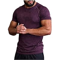 Workout Shirts for Men Moisture Wicking Casual Dry Fit Athletic Active T-Shirts Summer Short Sleeve Tech Performance Tees Top