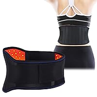 Magnetic Therapy Back Brace Lumbar Support Self Heating Back Belt, Lower Back Brace, Neck Heating Pad, Relief for Back Pain, Herniated Disc, Sciatica, Scoliosis and More (L, Black)