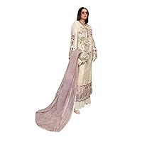 White Heavy Embroidered Lawn Cotton Indian Pakistani Muslim Women Festival wear palazzo salwar kameez 1551