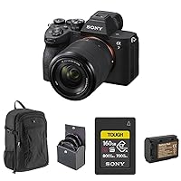 Sony Alpha a7 IV Full Frame Mirrorless Digital 4K Camera with FE 28-70mm Lens - Bundle with 160GB CFexpress Card, Backpack, Extra Battery, 55mm Filter Kit, Cleaning Kit