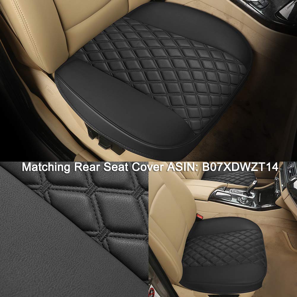 Mua Black Panther Pair PU Car Seat Covers, Front Seat Bottom Protectors  Compatible with 95% Vehicles,Diamond Pattern Embroidery, Anti-Slip (W  21.26''×D 20.86”) Black trên Amazon Mỹ chính hãng 2023 Giaonhan247
