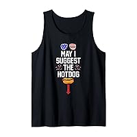 May I Suggest The Sausage 4th Of July Funny Patriotic Tank Top