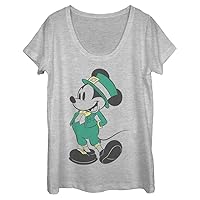 Disney Classic Leprechaun Mickey Women's Short Sleeve Tee Shirt