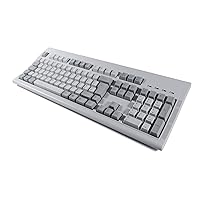 ELSRA Full Size Classic USB Wired Retro Membrane Keyboard with Numeric Keypad, Grey/Light Grey, UK Layout