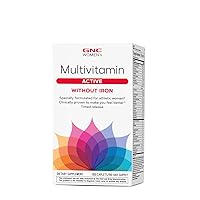 GNC Women's Multivitamin Active Without Iron |Supports an Active Lifestyle | 30+ Nutrient Formula | Promotes Bone & Joint Health, Helps Energy Production | 180 Caplets