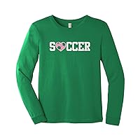 Threadrock Kids Soccer with Heart Youth Long Sleeve T-Shirt