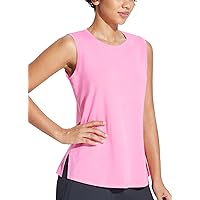 BALEAF Workout Tank Tops for Women Sleeveless Athletic Tops Loose Fit Running Shirts High Neck Yoga Gym Clothes
