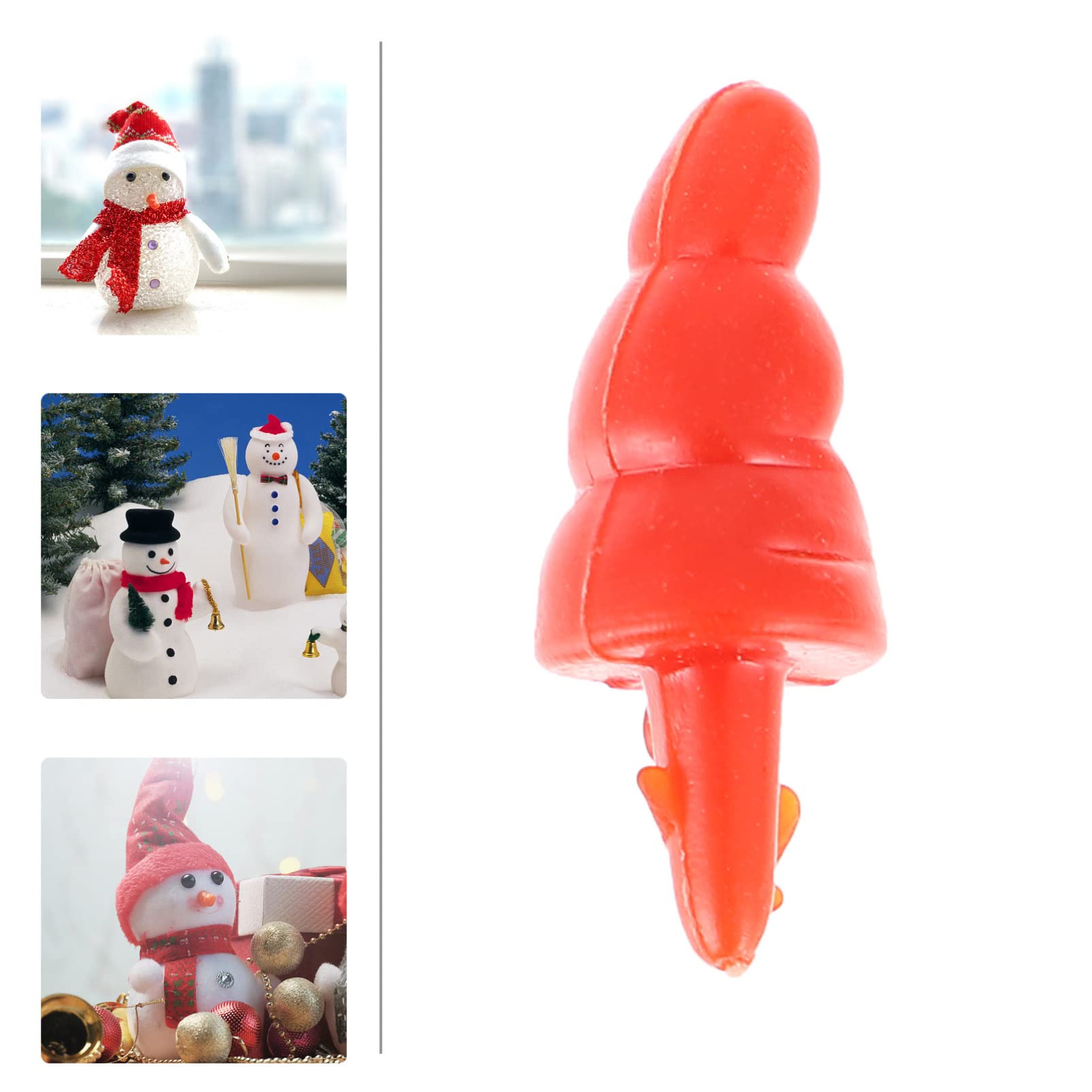 BESTOYARD 100pcs Snowman Nose Accessory Plastic playes red Accessories Dolls for Dollhouse Carrot noses for Crafts