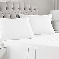 Mellanni California King Sheet Set - 4 PC Iconic Collection Bedding Sheets & Pillowcases - Extra Soft, Cooling Bed Sheets - Deep Pocket up to 16