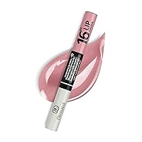 Dermacol - 16-Hour Lip Colour, Highly Pigmented Glossy Lip Stain, Two-Phase Lip Plumper Gloss, Kissproof Lip Makeup Products with Matte and Glitter Finish, No.5 Shimmering Nude Lipstick, 7.1 mL