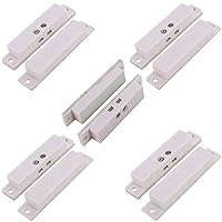 UHPPOTE Normal Closed Wired Screw-Terminal Surface-Mount Magnetic Contact for Window Door Security (Pack of 5)