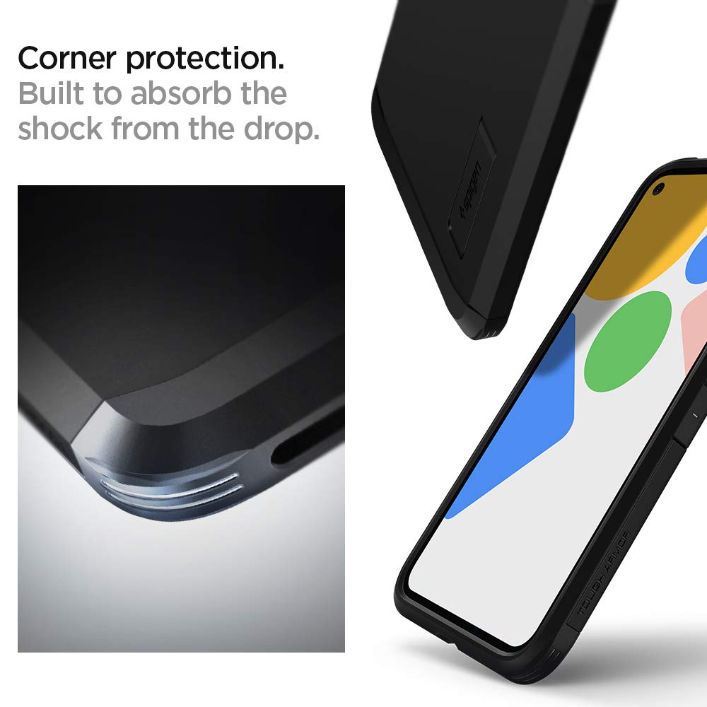 Spigen Tough Armor [Extreme Protection Tech] Designed for Google Pixel 4a Case (2020) [NOT Compatible with Pixel 4a 5G] - Black
