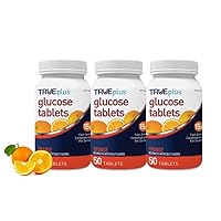 TRUEplus® Glucose Tablets, Orange Flavor - 50ct Bottle - 3 Pack