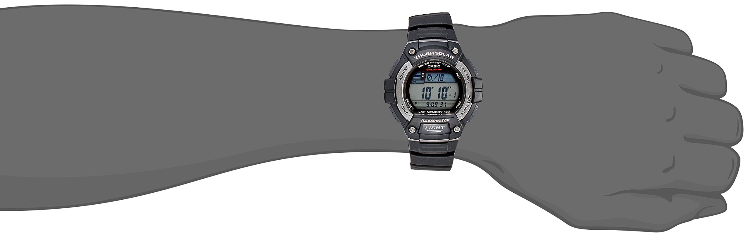 Casio Men's WS220 Tough Solar Digital Sport Watch