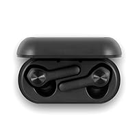 Aluratek Bluetooth 5 True Wireless Earbuds with Built-in Microphone and Rechargeable Case for Smartphone, iPhone (ABHTWS01F), Black