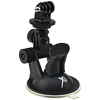 XTGPCARM Mini Car Mount with Suction Cup for GoPro Hero 3/3+ and 4 Cameras (Black)