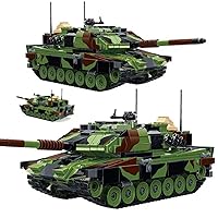 General Jim's Military Themed WW2 Building Blocks Tank Sets for World War 2 Brick Building Enthusiats (Leopard L2A6 Tank)