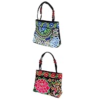 Retro Embroidery Handbag Ethnic Handmade Flower Women Shoulder Bag 12x20 Inn