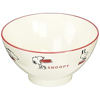Peanuts 606550 Snoopy Happiness Is Super Time Coating, Rice Bowl, Diameter 4.1 inches (10.4 cm), White