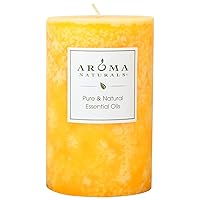 Lavender & Tangerine Essential Oil Scented Pillar Candle, Relaxing, 2.5 inch x 4 inch