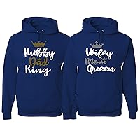 King And Queen Best Matching Couples Sweater Set His Hers BFF Valentine's Day Couples Hoodie Sweatshirt