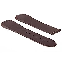 Ewatchparts 25MM RUBBER WATCH STRAP BAND COMPATIBLE WITH HUBLOT H BIG BANG WATCH DEPLOYMENT CLASP BROWN