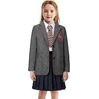 Kids Musical Cosplay Costume Outfit Girls School Uniform Suit Jacket Shirt Skirt Tie Halloween Party Stage Full Set