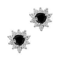 Multi Choice 0.75 Ctw Round Shape Gemstone 925 Sterling Silver Solitaire Accents Stud