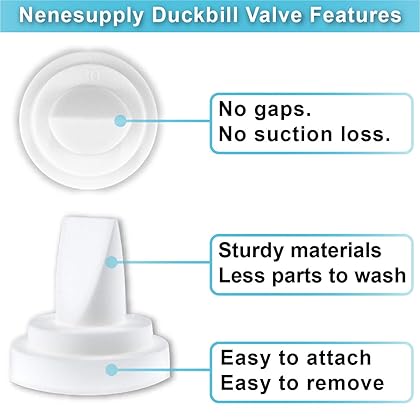 Nenesupply 5 pc Duckbill Valves Compatible with Medela and Spectra Pump Parts Use on Spectra S2 Spectra S1 and Pump in Style Harmony Symphony Replace Spectra Duckbill Valves and Medela Valve