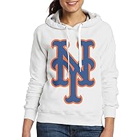 Ano Women's Sweatshirt NY Baseball Team Met Size M White