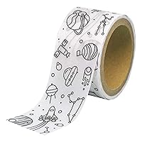 Luckies of London Doodle Customized Washi Masking Paper Tape for DIY Arts, Crafts, Scrapbooking, Bullet Journal, Planner and Gift Wrapping Decoration-Pack of 3