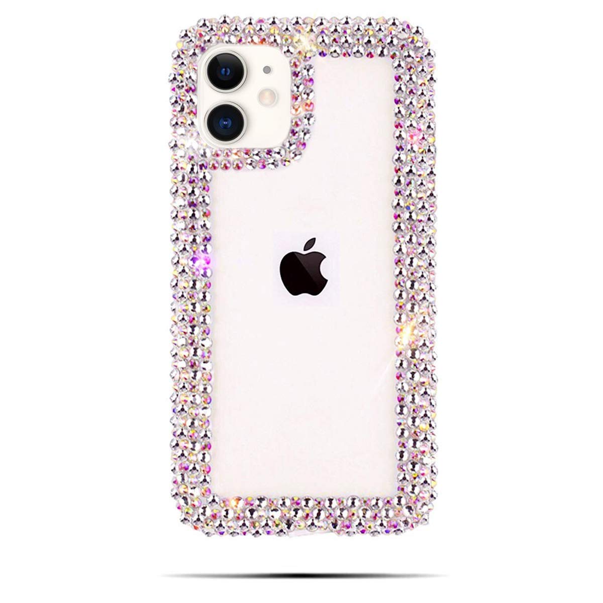 BONITEC Jesiya for iPhone 11, 3D Glitter Sparkle Bling Case Luxury Shiny Crystal Rhinestone Diamond Bumper Clear Protective Cover Clear for Women