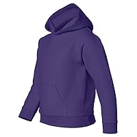Gildan Big Boys' Heavy Blend Rib Knit Hooded Pocket Sweatshirt, X-Large, Purple