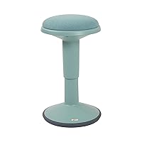 ECR4Kids Sitwell Wobble Stool with Cushion, Adjustable Height, Active Seating, Seafoam