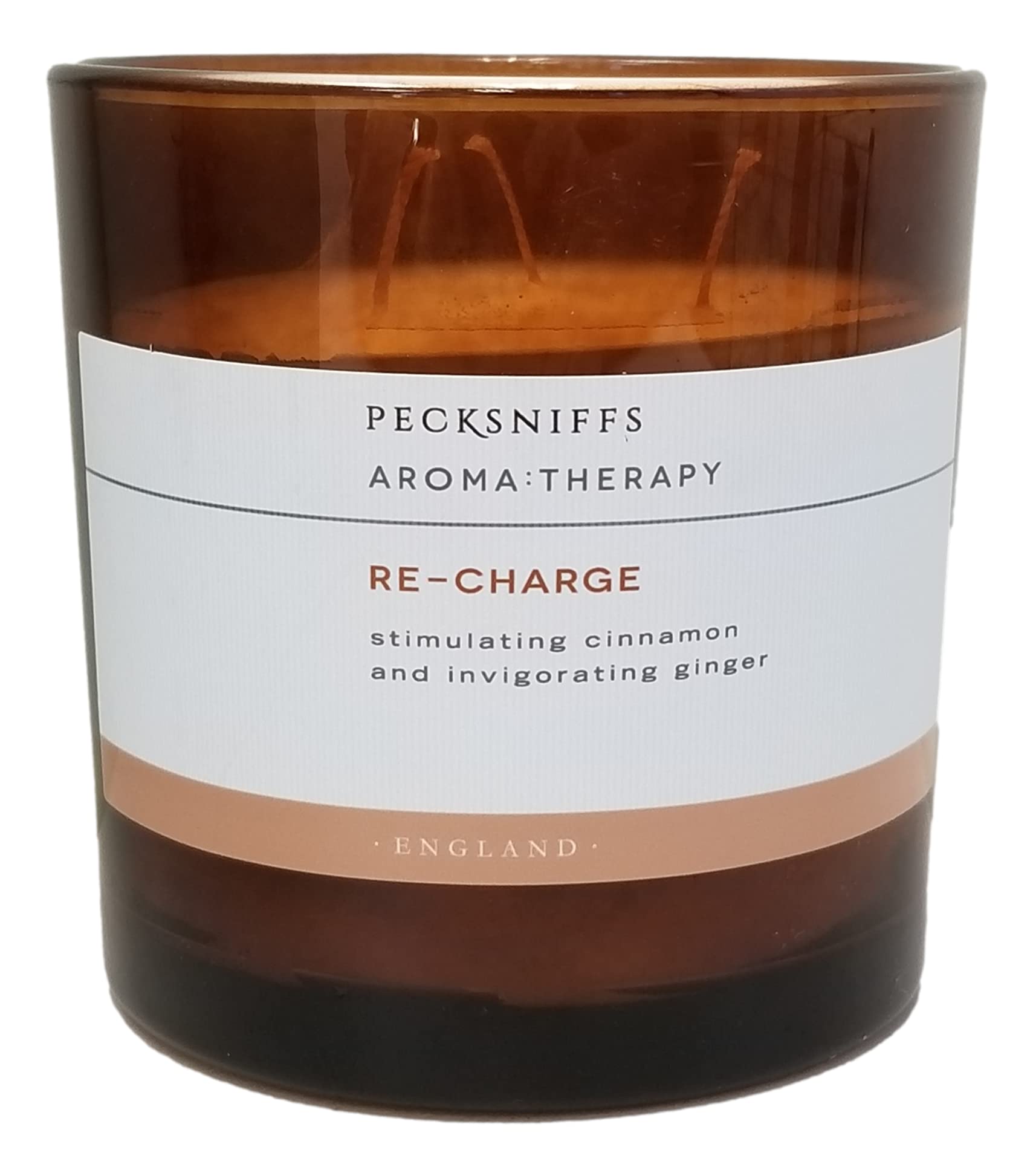 Pecksniffs Re-Charge Cinnamon & Ginger Scented Candle, Large Triple Wick, 18.1 Oz