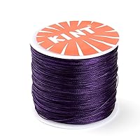 119 Yards 0.5mm Waxed Polyester Cord Thick Beading Braided Thread Bracelet Necklace Macrame String Wire for Jewelry Making Crafting Supplies (Purple)