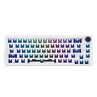 EPOMAKER TH68 65% 68 Keys RGB Hot Swappable Bluetooth 5.0/2.4Ghz Wireless/USB-C Triple Modes Keyboard DIY Kit with Rotary Knob, Compatible with 3 Pin/5 Pin Gateron Otemu Kail Switch (Black)