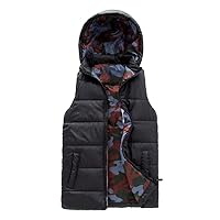 SNOW DREAMS Boys Puffer Vest Hooded Quilted Outwear Sleeveless Jacket Lined Zipper Waistcoat